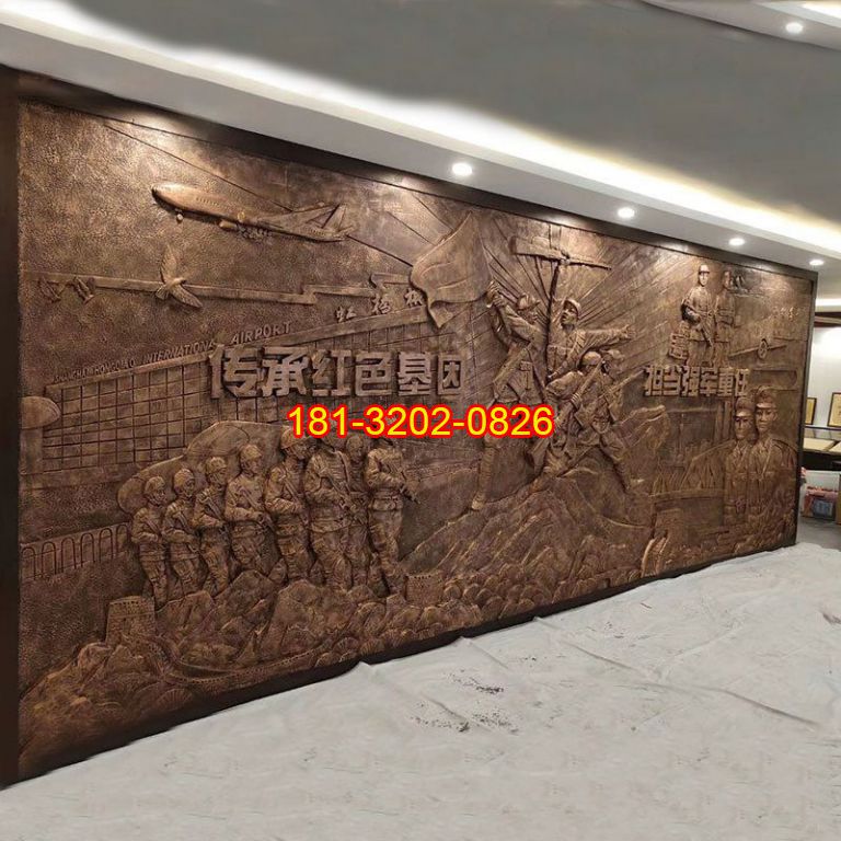 黨建主題浮雕漸漸走進墻壁裝飾中